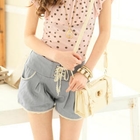 Tokyo Fashion - Crochet-Trim Lace-Up Shorts