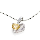 Samudra Raccolta - Yellow Crystal Heart Pendant