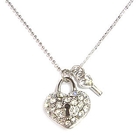 6thJune - 'My Heart Lock' CZ Necklace