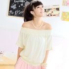 59 Seconds - Smocked Neckline Peasant Blouse