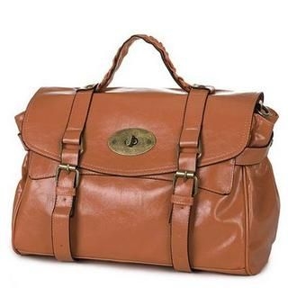 Faux-Leather Satchel