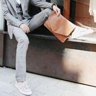 Groove9 - Plaid Slim-Fit Dress Pants