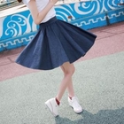 CLICK - Elastic-Waist A-Line Skirt