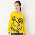 Buden Akindo - Long Sleeve Print T-Shirt - TonTon in Panda Costume