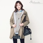 Stylementor - Detachable Hooded Tab-Sleeve Coat