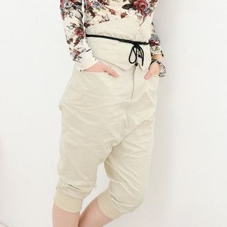 High-Waisted Cropped Harem Pants