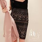 ARIA MALL - Laced Pencil Skirt