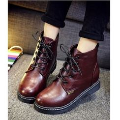Satomi - Lace-Up Short Boots Satomi - Lace-Up Short Boots