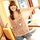 Tokyo Fashion - Set: Crocheted Top + Floral Tank Top