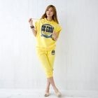 Cookie 7 - Set: Hooded Short-Sleeve Pullover + Cropped Sweatpants