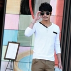 VINTAGE BROTHERS - Contrast-Trim V-Neck T-Shirt