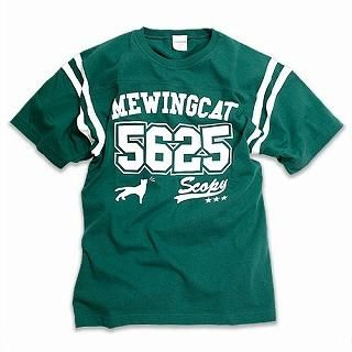 Print Crewneck Tee - 'Mewing Cat' Print Crewneck Tee - 'Mewing Cat'