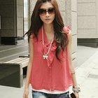 PUFFY - Tie-Neck Chiffon Tank Top