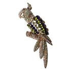 Briolette - Crystal Parrot Brooch