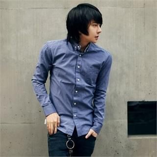 Long-Sleeve Cotton Blend Shirt
