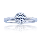 Chow Sang Sang - 18K/750  White Gold Diamond Ring