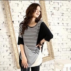 Tokyo Fashion - 3/4-Sleeve Striped Panel Top