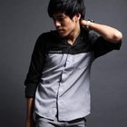 MR.PARK - Pinstriped-Panel Hooded Shirt