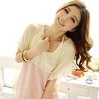 Tokyo Fashion - Lace Appliqué Color-Block Top