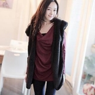 Clair Beauty - Open-Front Fleece Vest