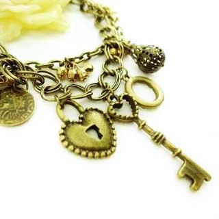 Ancient Rome Peach Key and Lock Bracelet -Copper Ancient Rome Peach Key and Lock Bracelet -Copper