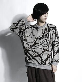 Chain Print Knit Sweater
