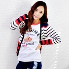 Miss Hong - Color-Block Striped Cardigan