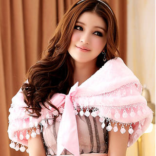 Lace-Trim Faux-Fur Stole Lace-Trim Faux-Fur Stole