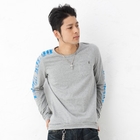 BLACK ASUKA - Tabbed Long-Sleeve Print  T-Shirt