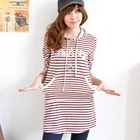 Tokyo Fashion - Printed Striped Hooded Dress