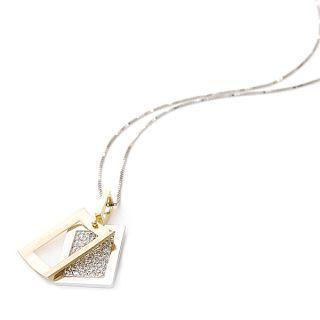 18K White & Yellow Gold Pendant with Necklace 18K White & Yellow Gold Pendant with Necklace
