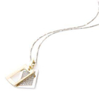 Keleo - 18K White & Yellow Gold Pendant with Necklace