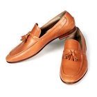 Purplow - Handmade Strap Ornamented Loafers Brown