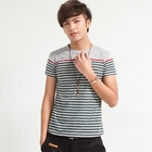 Free Shop - Short-Sleeve Striped T-Shirt