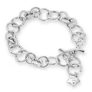 Bling Bling Bling Boy and Bling Girl Charm Bracelet - Platinum Plated 925 Silver Bling Bling Bling Boy and Bling Girl Charm Bracelet - Platinum Plated 925 Silver