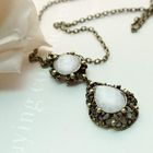 Fit-to-Kill - Vintage Water Drop with Crystal Long Necklace