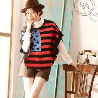 Flag-Print Cotton Top