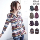 Kiwi Shop - Long Sleeve Plaid Shirt