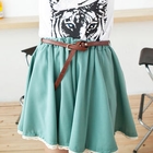 CatWorld - Crocheted-Trim Skirt with Belt