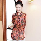 Ringnor - Floral Long Chiffon Blouse
