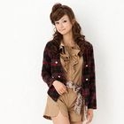 ageha@shibuya - Double-Breasted Plaid Blazer