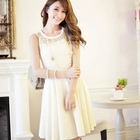 Tokyo Fashion - Lace-Yoke Sleeveless Dress
