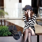 Koo - Pintuck-Detail Stripe T-Shirt