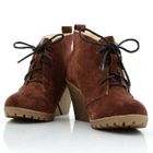 Lane172 - Genuine Leather Wedge Ankle Boots
