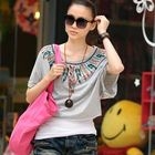 SOHO Central - Embroidered Feather Top