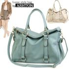 ASHTON - Faux-Leather Tote with Strap