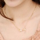 59 Seconds - 'LOVE' Faux Pearl Rhinestone Necklace