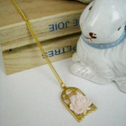 MyLittleThing - Gold Bird Cage Flower Necklace