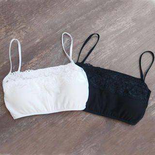 Lace-Trim Padded Bra-Top
