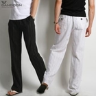 DANGOON - Drawstring-Waist Linen Blend Pants